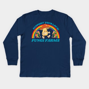 Support your local Fungi Farm Kids Long Sleeve T-Shirt